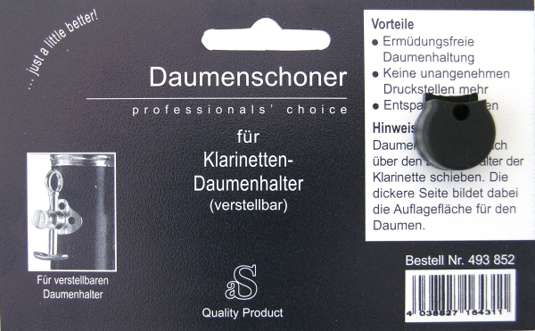 A&S Daumenschoner Klarinette Daumenhalter verstellbar A&S Daumenschoner Klarinette Daumenhalter verstellbar