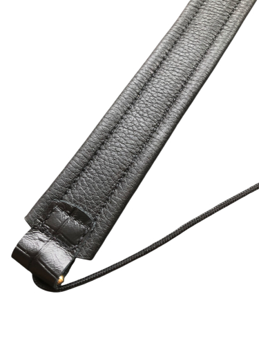 Preview: D.Guardala Deluxe Saxstrap Elch Schwarz Goldkarabiner mit Spreizer