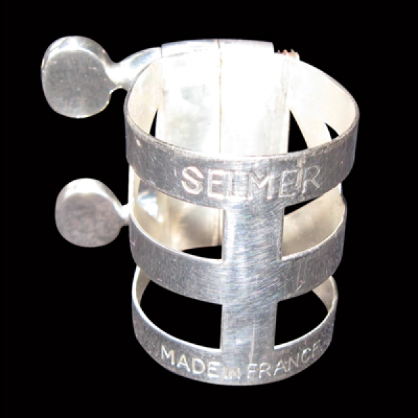 Selmer Ligature Metal modified for Otto Link Tenor Mouthpiece silverplated