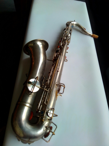 C-Melody Sax American (Buescher) silver plated, overhauled