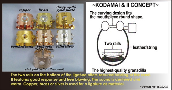 Wood Stone Ligature Selmer Brass Alto Sax Rubber